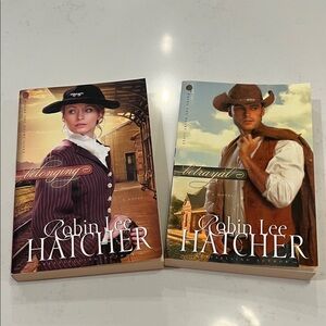 Robin Lee Hatcher Paperback Set - Belonging & Betrayal (Brown, Tan, Cream)